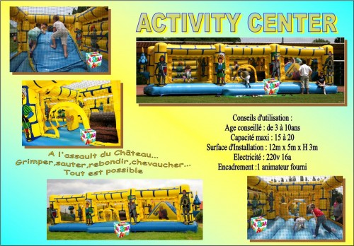 location jeu gonflable activity center