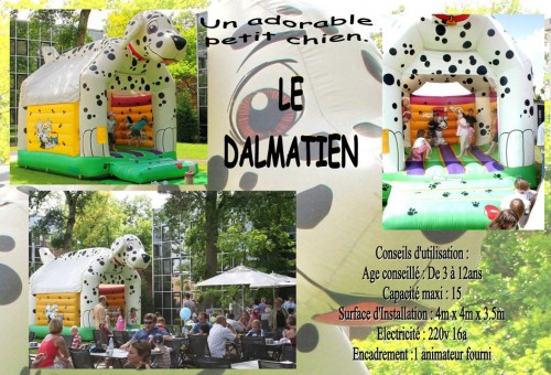 structure gonflable dalmatien