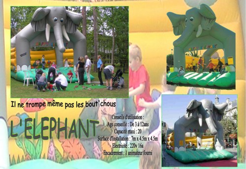 elephant gonflable